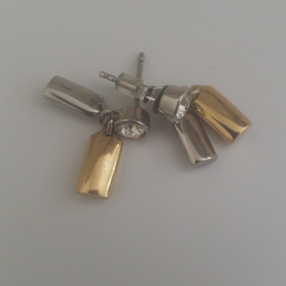 Coach two-tone earrings